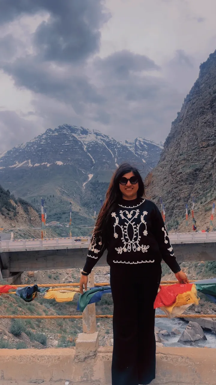 Deepika, Badi Beti’s creative lead, smiling in the mountains